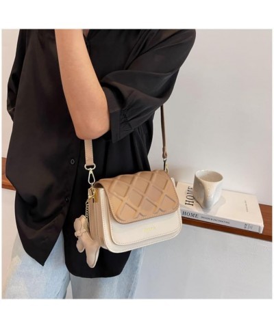 Stylish Solid Color Crossbody Bag - Lightweight and Durable Underarm Bag for Women White Without Pendant $17.66 Crossbody Bags