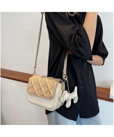 Stylish Solid Color Crossbody Bag - Lightweight and Durable Underarm Bag for Women White Without Pendant $17.66 Crossbody Bags