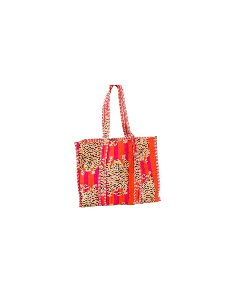 Gypsy Studio, Vintage Cotton Kantha Stitch Handmade Top Handled Bag, Tote Bag, Beach Bag, Market Bag $17.84 Totes