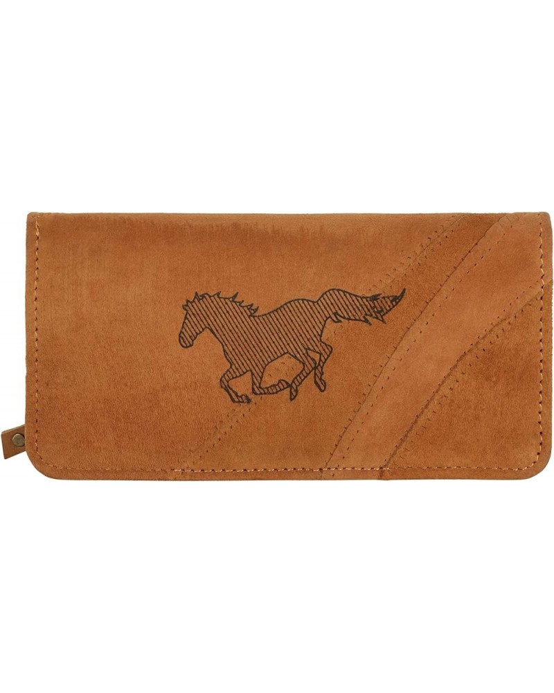 Bifold Wallet RFID Protection, Upcycled Genuine Leather (Stripe) Horse $15.73 Wallets