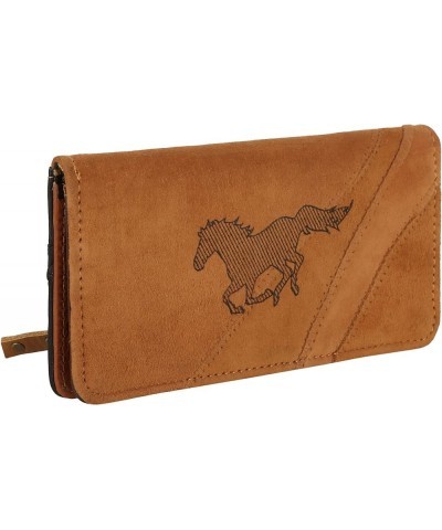 Bifold Wallet RFID Protection, Upcycled Genuine Leather (Stripe) Horse $15.73 Wallets