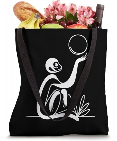 Black-Handed Spider Monkey Monkey Line Art Primatologist Tote Bag $14.15 Totes