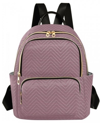 Women Backpack Horizontal Lines Purple Anti-Theft Travel Backpack with Luggage Belt Lightweight Handbag Lady Purse Roomy Doub...