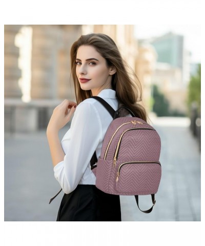 Women Backpack Horizontal Lines Purple Anti-Theft Travel Backpack with Luggage Belt Lightweight Handbag Lady Purse Roomy Doub...