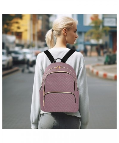 Women Backpack Horizontal Lines Purple Anti-Theft Travel Backpack with Luggage Belt Lightweight Handbag Lady Purse Roomy Doub...