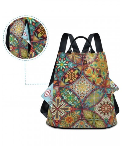 Fashion Backpack Purse for Women, Ethnic Floral Mandala Backpack Shoulder Bag for Women $17.64 Backpacks