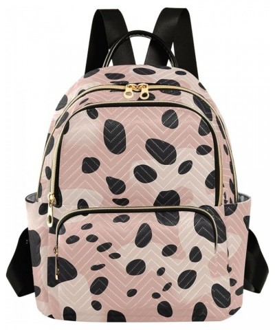 Pink Leopard Print Pattern Backpack for Women Fashion Shoulder Bags Small Casual Daypack Travel Bag S 202a3477 S(10.23"x5.11"...