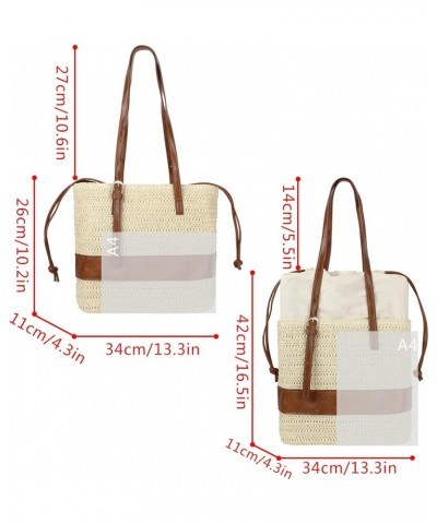 Fashion Handbags Women Woven Straw Bag Summer Beach Tote Purse A--beige $15.92 Totes