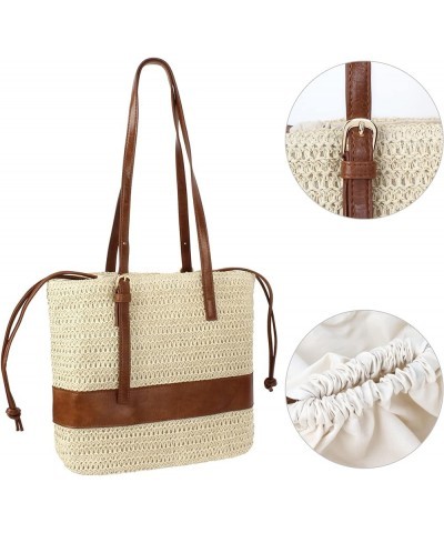 Fashion Handbags Women Woven Straw Bag Summer Beach Tote Purse A--beige $15.92 Totes