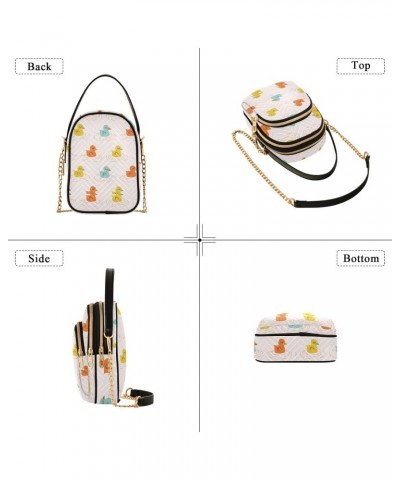 Ducks Colored Crossbody Bags for Women Quilted Shoulder Bag Handbag with Chain Strap Trendy Cross Body Cell Phone Crossbody P...