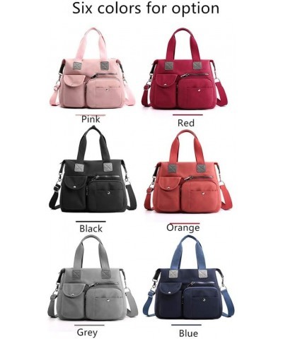 High Grade Nylon Fabrics Multi-Pocket Crossbody Purse Bags for Women Travel Shoulder Bag casual Mummy bag Pink $17.27 Shoulde...