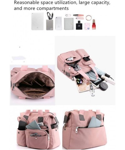 High Grade Nylon Fabrics Multi-Pocket Crossbody Purse Bags for Women Travel Shoulder Bag casual Mummy bag Pink $17.27 Shoulde...