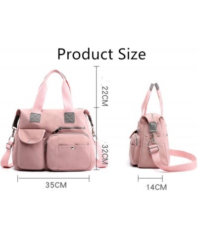 High Grade Nylon Fabrics Multi-Pocket Crossbody Purse Bags for Women Travel Shoulder Bag casual Mummy bag Pink $17.27 Shoulde...