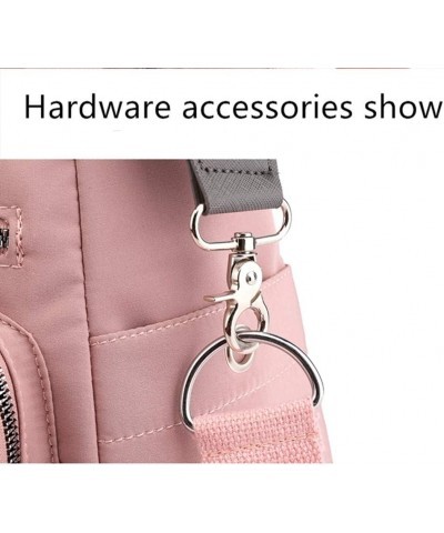 High Grade Nylon Fabrics Multi-Pocket Crossbody Purse Bags for Women Travel Shoulder Bag casual Mummy bag Pink $17.27 Shoulde...