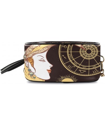 Women's Sun Crescent Moon Face Astrology Boho Crossbody Bag Fashion Purses Bag Cross Body Bag Shoulder Handbag with Adjustabl...