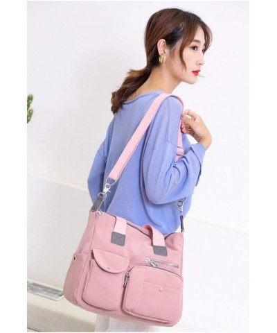 High Grade Nylon Fabrics Multi-Pocket Crossbody Purse Bags for Women Travel Shoulder Bag casual Mummy bag Pink $17.27 Shoulde...