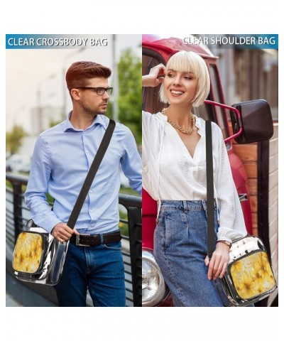 White Pigments Stadium-Approved Clear Crossbody Bag Yellow Flower $13.43 Crossbody Bags