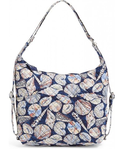 Women's Cotton Convertible Backpack Shoulder Bag Morning Shells - Recycled Cotton $45.00 Shoulder Bags