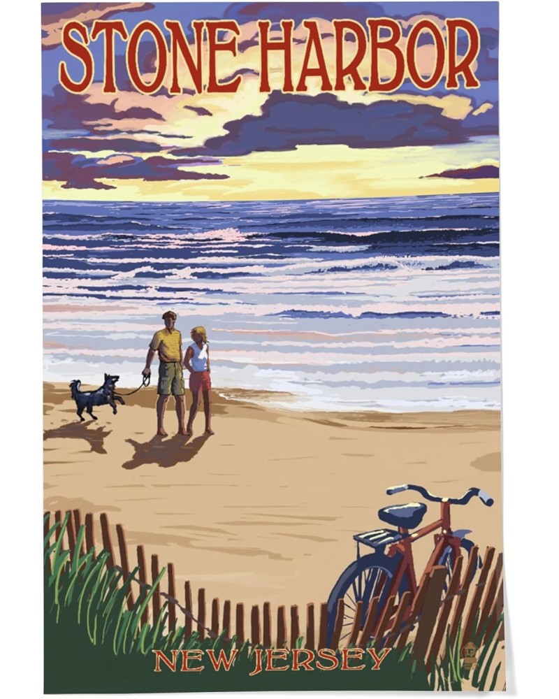 24x36 Inch Giclee Print, Stone Harbor, New Jersey, Beach and Sunset $25.99 Totes