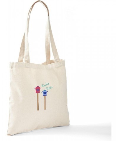 Rockin Robin Tote Bag Natural Canvas Tote Bag, Cloth Shopping Bag $8.00 Travel Gear