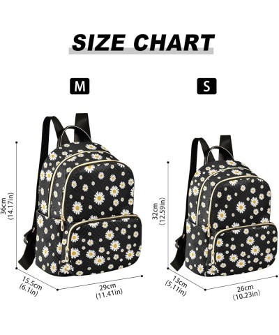 Daisy Flowers Backpack Purse for Women Fashion Ladies Shoulder Bags Travel Bag with Zipper Weekend Bag,M Medium $19.24 Backpacks