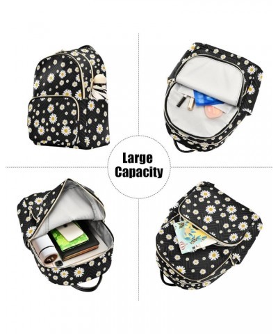 Daisy Flowers Backpack Purse for Women Fashion Ladies Shoulder Bags Travel Bag with Zipper Weekend Bag,M Medium $19.24 Backpacks