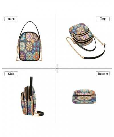 Mandala Texture Shoulder Bags for Women Retro Classic Handbag Purse Small Purses with Chain $10.92 Totes