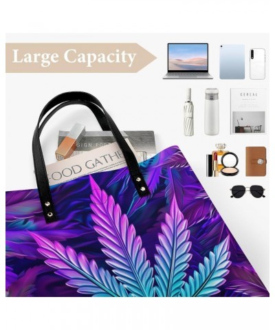 Boho Marijuana Handbag Large Capacity Top-Handle Bag Ladies Shoulder Totes $13.95 Totes