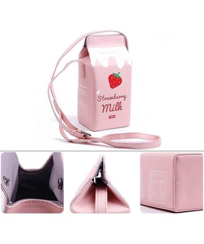 Lady Wallet DAMSIL Milk Box Shoulder Bag Small Crossbody Bags for Women PU Leather Cellphone Bag Wallet (Color : Pink) Pink $...