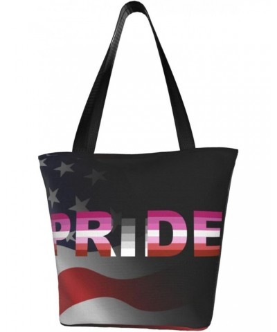 Homoflexible Lesbian Pride Flag Fashion Shoulder Bag Large Capacity For Man Or Woman $18.01 Totes