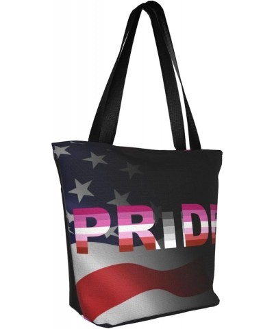 Homoflexible Lesbian Pride Flag Fashion Shoulder Bag Large Capacity For Man Or Woman $18.01 Totes