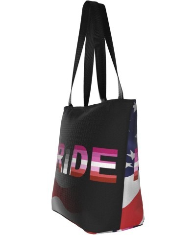 Homoflexible Lesbian Pride Flag Fashion Shoulder Bag Large Capacity For Man Or Woman $18.01 Totes