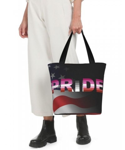 Homoflexible Lesbian Pride Flag Fashion Shoulder Bag Large Capacity For Man Or Woman $18.01 Totes