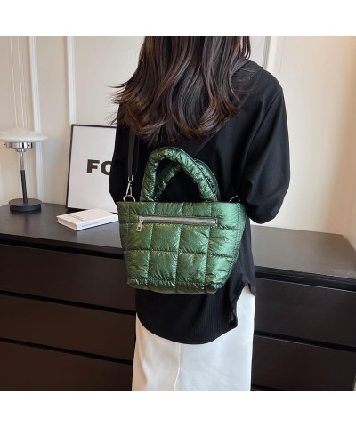 Women Tote Bag Winter Large Fashion Underarm Bags Solid Shoulder Bag Green $11.99 Totes