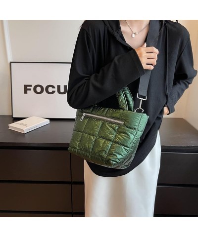 Women Tote Bag Winter Large Fashion Underarm Bags Solid Shoulder Bag Green $11.99 Totes