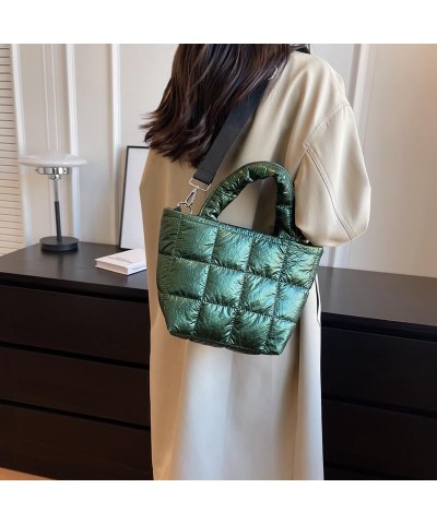 Women Tote Bag Winter Large Fashion Underarm Bags Solid Shoulder Bag Green $11.99 Totes