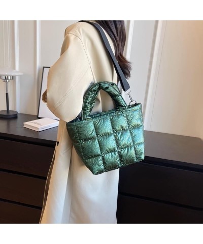 Women Tote Bag Winter Large Fashion Underarm Bags Solid Shoulder Bag Green $11.99 Totes