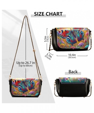 Crossbody Bags for Women Trendy Women's Black Shoulder Bag Small PU Leather Flap Cross Body Bag Handbags Pattern8 $24.18 Cros...