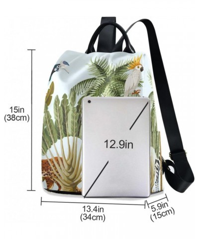 Tropical Palm Tree and Jungle Animals Backpack Purse for Women Anti-theft Fashion Ladies Back Pack Casual Travel Bag $22.39 B...