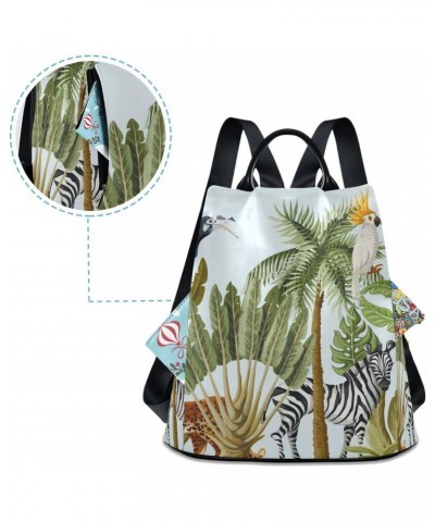 Tropical Palm Tree and Jungle Animals Backpack Purse for Women Anti-theft Fashion Ladies Back Pack Casual Travel Bag $22.39 B...