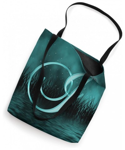 I Teal Night Dark Moon Stars Water Sky Initial Letter Name Tote Bag $10.49 Totes