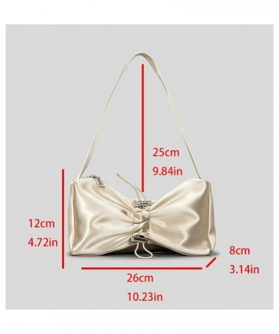 Vintage Hobo Bags for Women Chic Handbags for Women Satin Evening Clutch Purses Y2k Lightweight Shoulder Bag 2024 Champagne $...