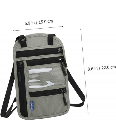 1pc Rfid Document Package Small Crossbody Purse Mens Shoulder Bags Crossbody Cell Phone Wallet for Men Light Grey $10.19 Cros...