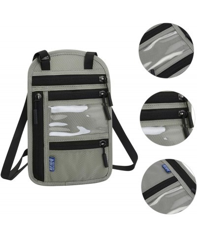 1pc Rfid Document Package Small Crossbody Purse Mens Shoulder Bags Crossbody Cell Phone Wallet for Men Light Grey $10.19 Cros...