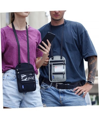 1pc Rfid Document Package Small Crossbody Purse Mens Shoulder Bags Crossbody Cell Phone Wallet for Men Light Grey $10.19 Cros...