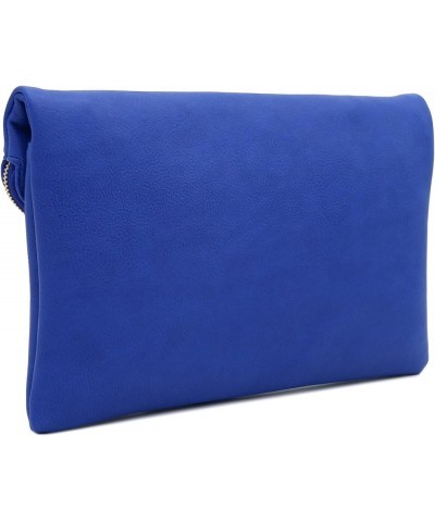 Large Envelope Clutch Bag with Chain Strap (Oversize) Royal Blue $13.22 Clutches