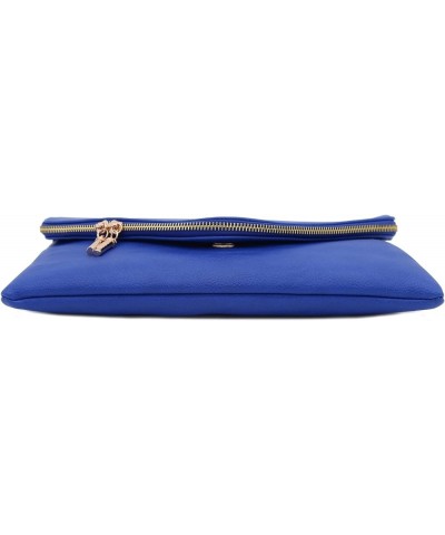 Large Envelope Clutch Bag with Chain Strap (Oversize) Royal Blue $13.22 Clutches