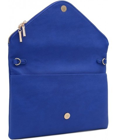 Large Envelope Clutch Bag with Chain Strap (Oversize) Royal Blue $13.22 Clutches