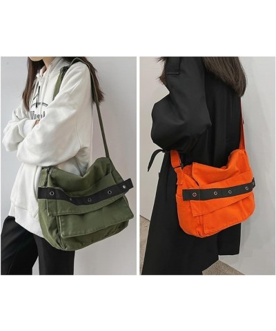 Women's Canvas Crossbody Bag Fashion Shoulder Bag Large Size Messenger Bag Travel Weekend Handbag Casual Shopping Bag Green $...