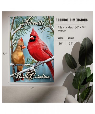 36x54 Inch Giclee Print, Asheville, North Carolina, Cardinals, Winter $49.49 Totes